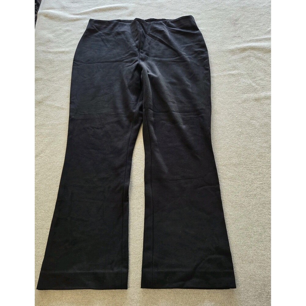Talbots Pants Women Size 10 Black High Rise Pull On Montauk Flare Ankle